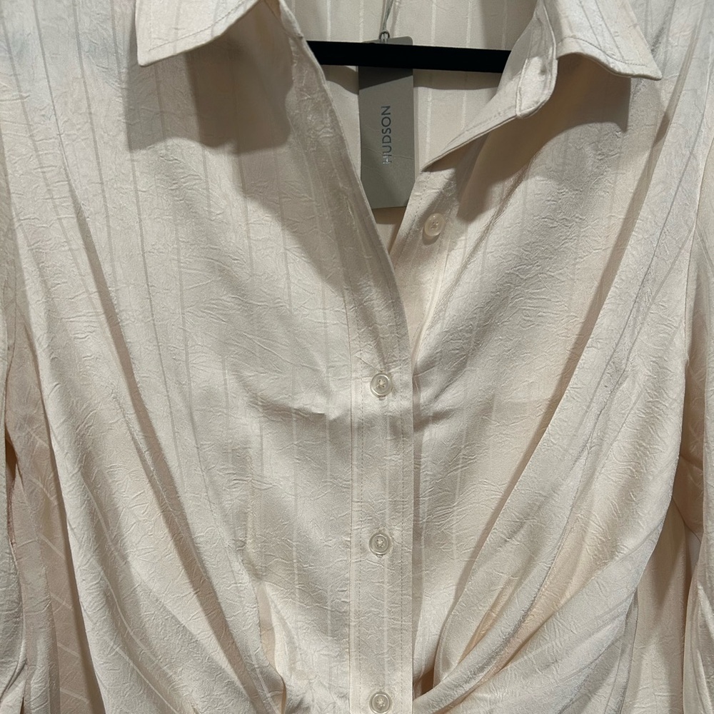 Hudson Jeans Cream Button Down Shirt - Picture 4 of 8